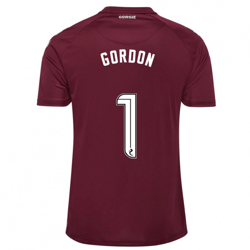 Danxen Uomo Maglia Craig Gordon #1 Bordeaux Bianco Kit Gara Home 2025/26 Maglietta
