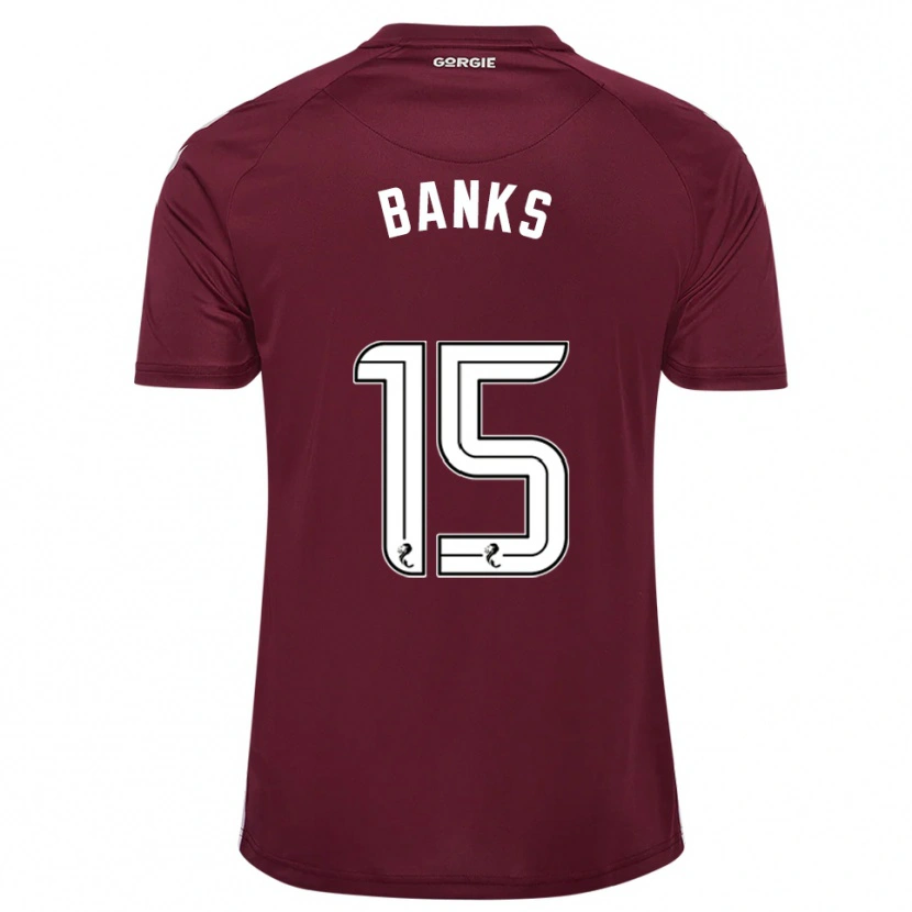 Danxen Uomo Maglia Euan Banks #15 Bordeaux Bianco Kit Gara Home 2025/26 Maglietta