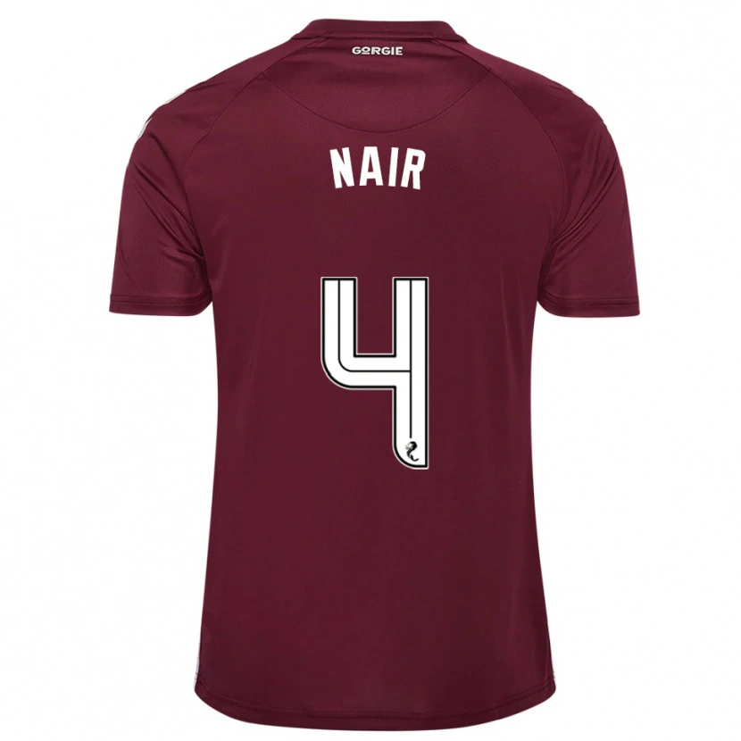 Danxen Uomo Maglia Kenzi Nair #4 Bordeaux Bianco Kit Gara Home 2025/26 Maglietta