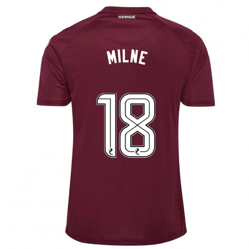 Danxen Uomo Maglia Harry Milne #18 Bordeaux Bianco Kit Gara Home 2025/26 Maglietta