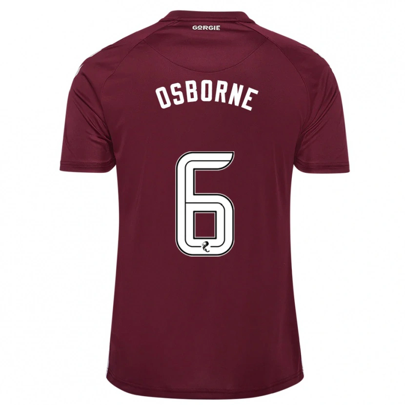 Danxen Uomo Maglia Alfie Osborne #6 Bordeaux Bianco Kit Gara Home 2025/26 Maglietta