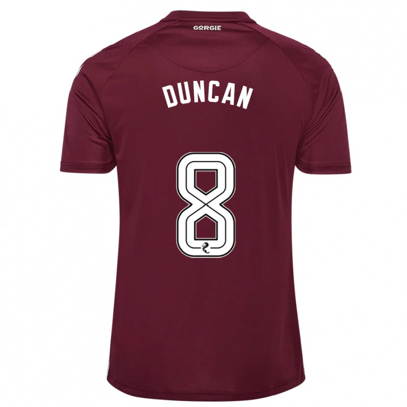 Danxen Uomo Maglia Ryan Duncan #8 Bordeaux Bianco Kit Gara Home 2025/26 Maglietta