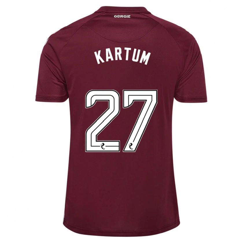 Danxen Uomo Maglia Sander Kartum #27 Bordeaux Bianco Kit Gara Home 2025/26 Maglietta