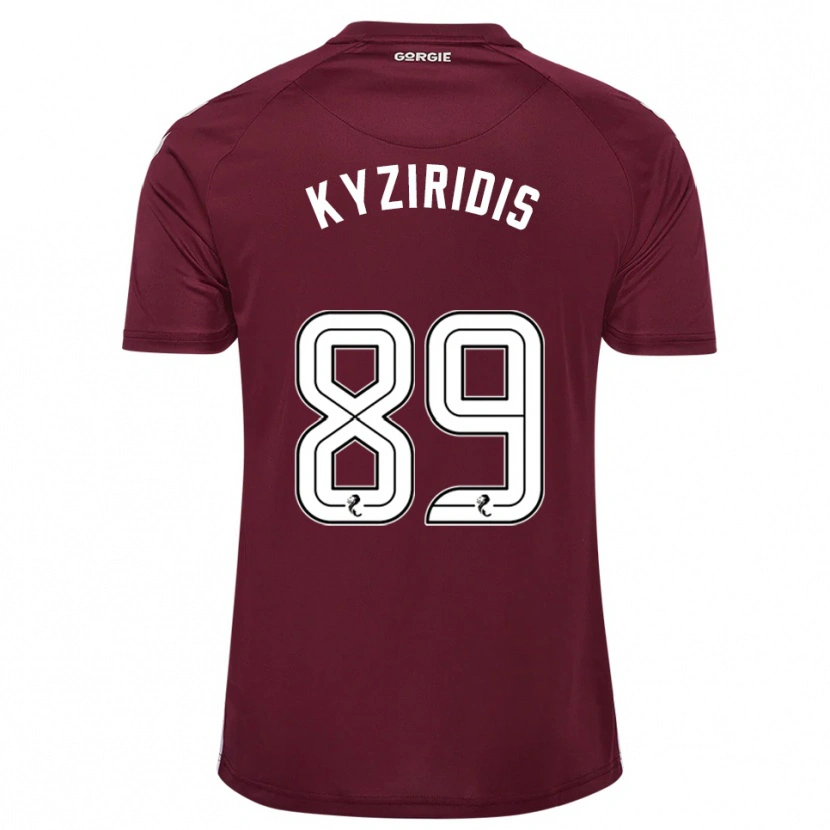 Danxen Uomo Maglia Alexandros Kyziridis #89 Bordeaux Bianco Kit Gara Home 2025/26 Maglietta