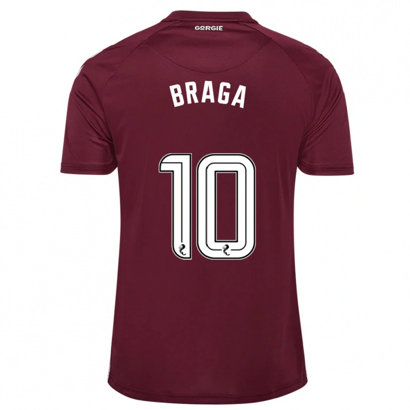 Danxen Uomo Maglia Cláudio Braga #10 Bordeaux Bianco Kit Gara Home 2025/26 Maglietta