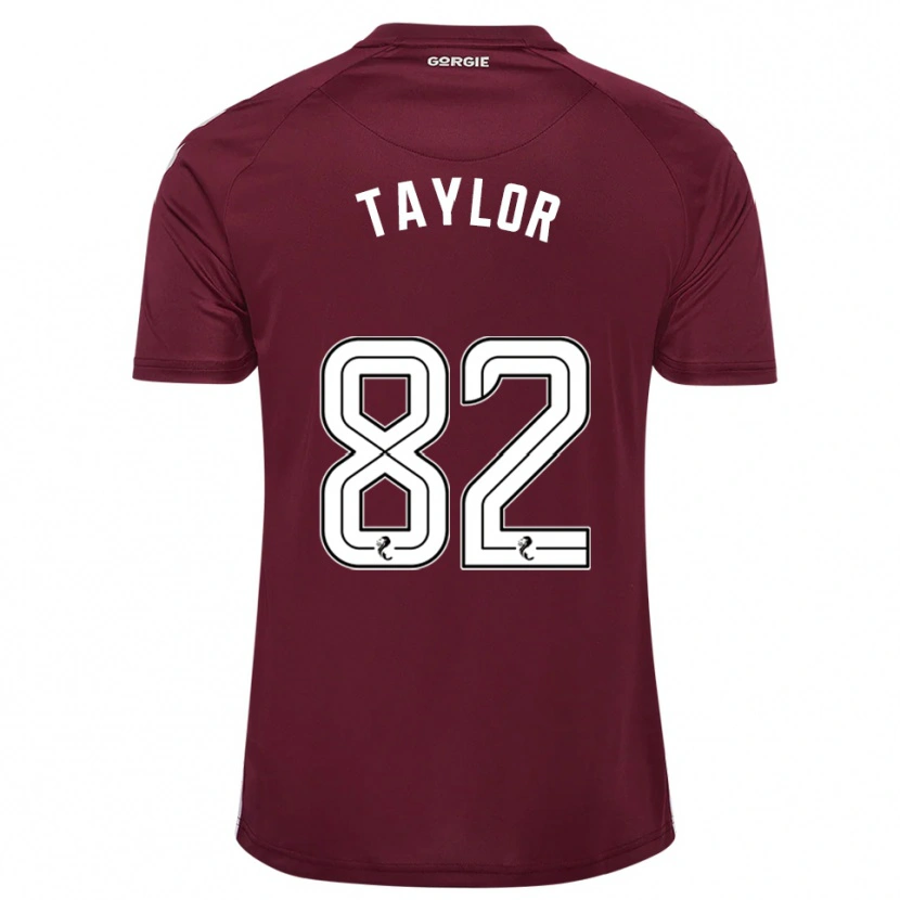 Danxen Uomo Maglia Gerald Taylor #82 Bordeaux Bianco Kit Gara Home 2025/26 Maglietta