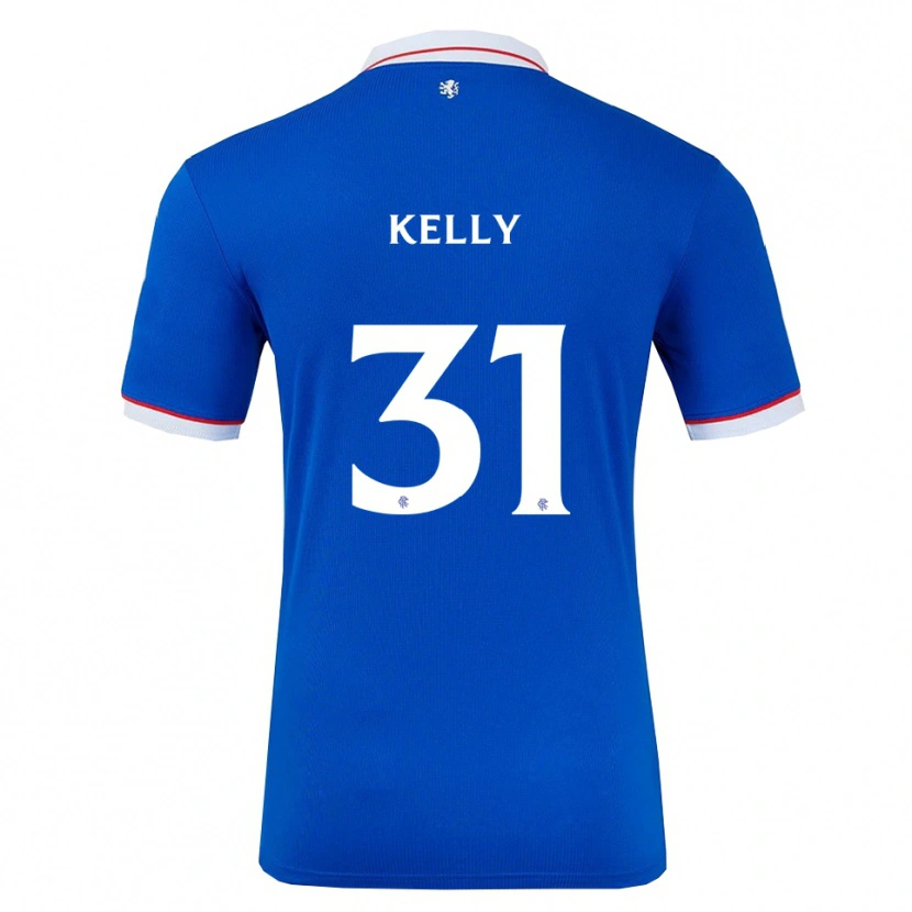 Danxen Uomo Maglia Liam Kelly #31 Blu Bianco Kit Gara Home 2025/26 Maglietta