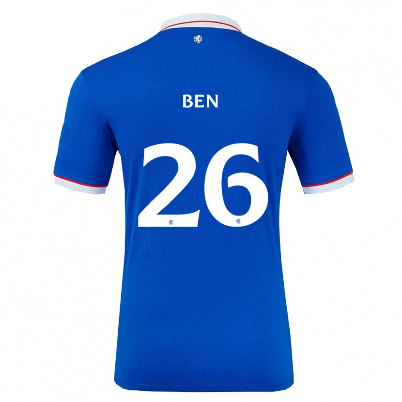 Danxen Uomo Maglia Ben Davies #26 Blu Bianco Kit Gara Home 2025/26 Maglietta
