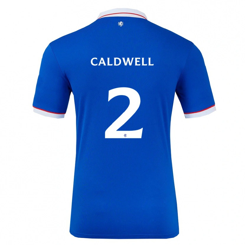 Danxen Uomo Maglia Jack Caldwell #2 Blu Bianco Kit Gara Home 2025/26 Maglietta