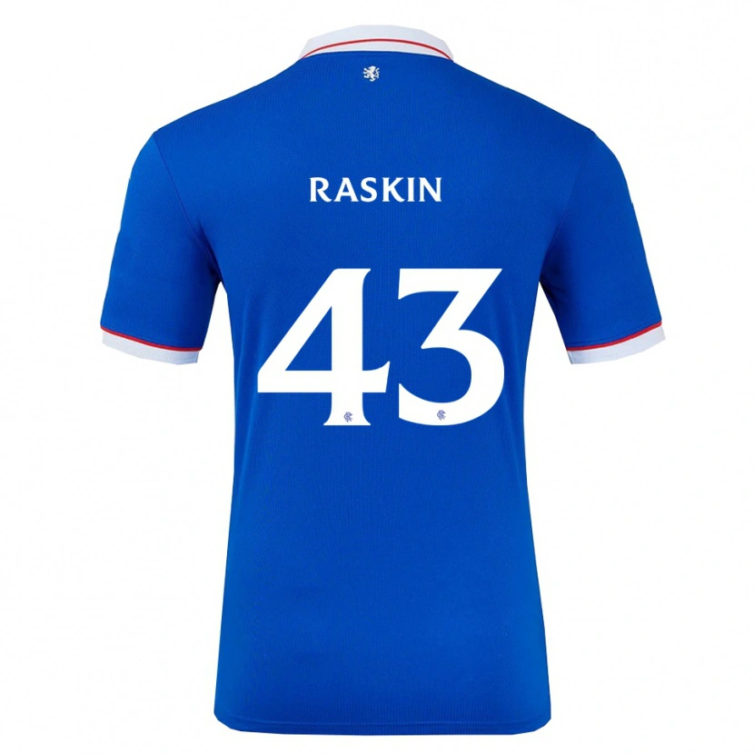 Danxen Uomo Maglia Nicolas Raskin #43 Blu Bianco Kit Gara Home 2025/26 Maglietta