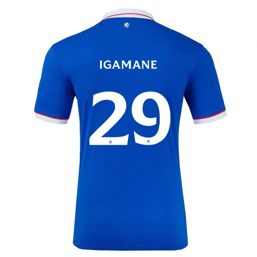Danxen Uomo Maglia Hamza Igamane #29 Blu Bianco Kit Gara Home 2025/26 Maglietta