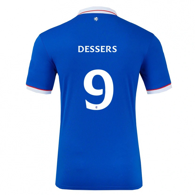 Danxen Uomo Maglia Cyriel Dessers #9 Blu Bianco Kit Gara Home 2025/26 Maglietta