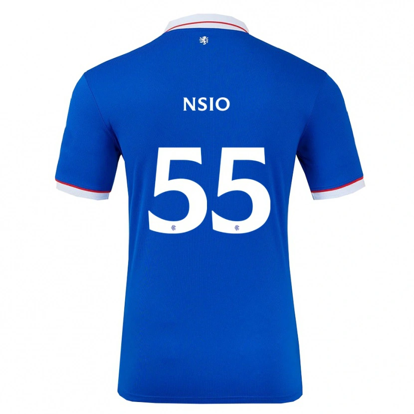Danxen Uomo Maglia Paul Nsio #55 Blu Bianco Kit Gara Home 2025/26 Maglietta