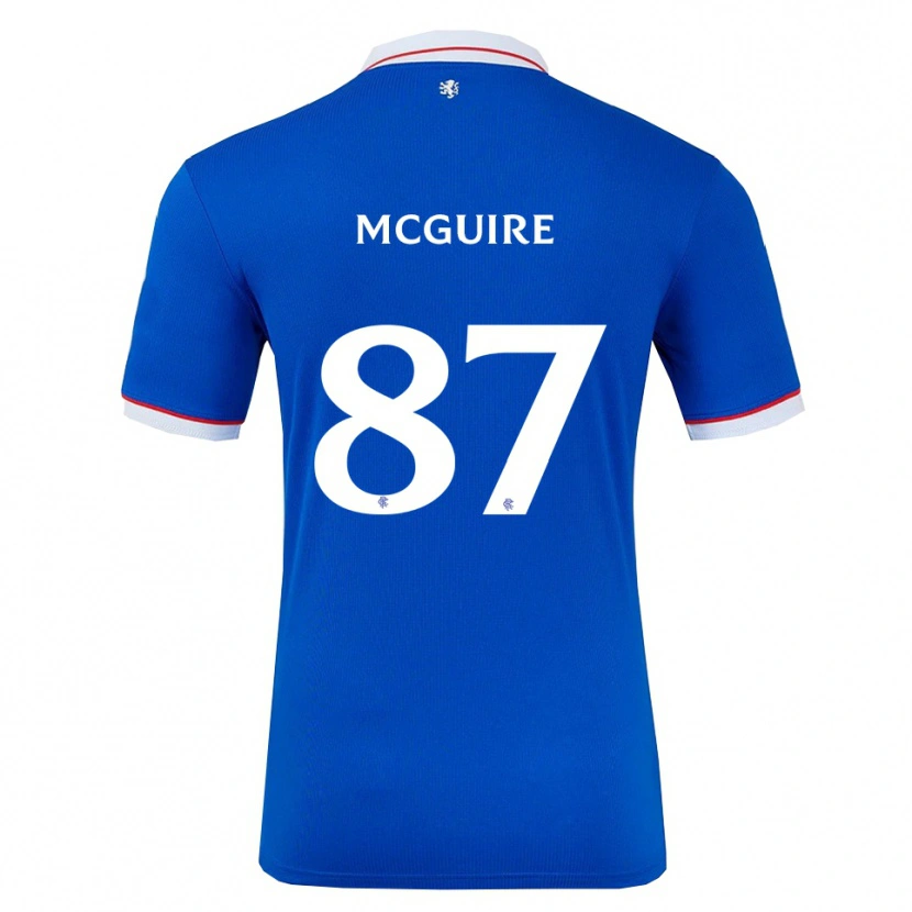 Danxen Uomo Maglia Rydnn Mcguire #87 Blu Bianco Kit Gara Home 2025/26 Maglietta