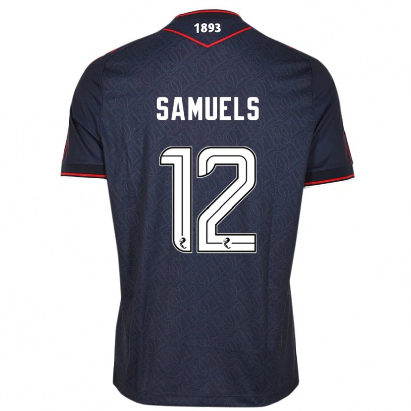 Danxen Uomo Maglia Imari Samuels #12 Blu Navy Bianco Kit Gara Home 2025/26 Maglietta