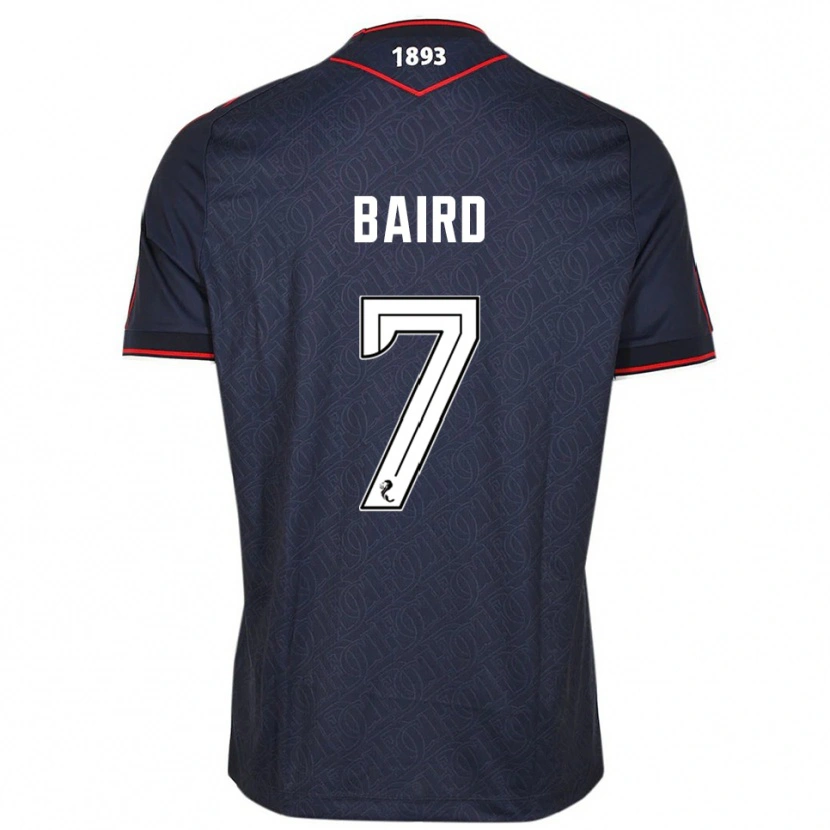 Danxen Uomo Maglia Wallace Baird #7 Blu Navy Bianco Kit Gara Home 2025/26 Maglietta