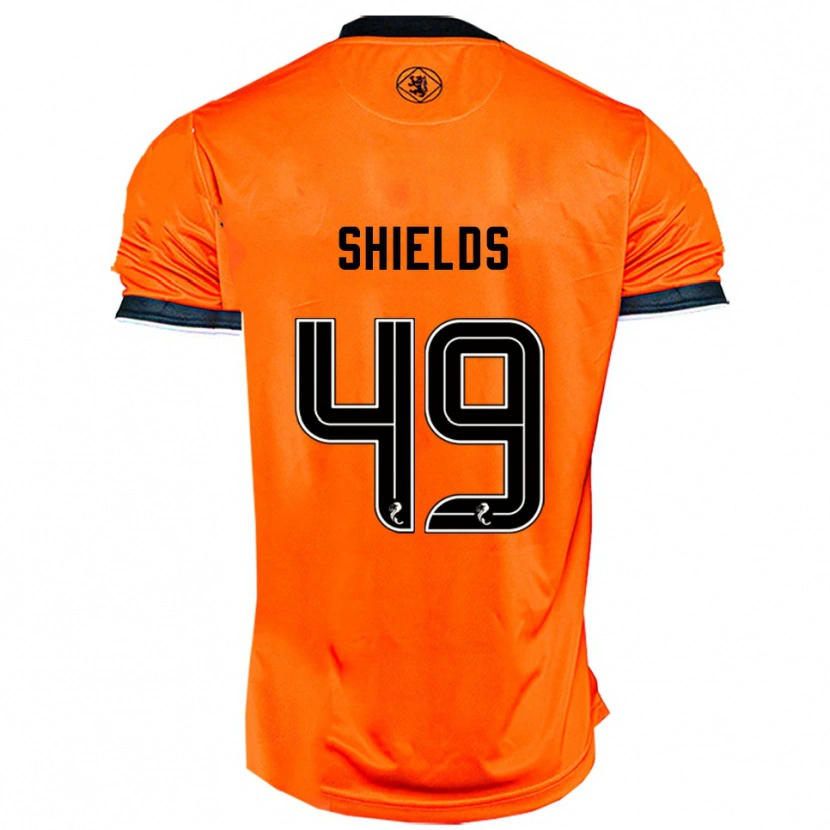 Danxen Uomo Maglia Conal Shields #49 Arancione Nero Kit Gara Home 2025/26 Maglietta
