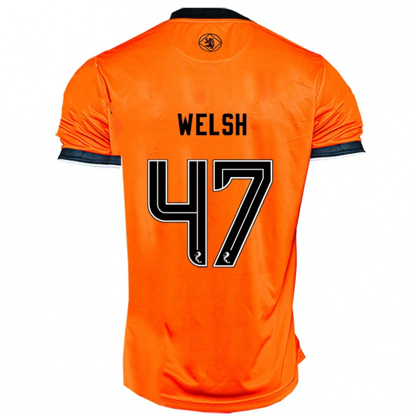 Danxen Uomo Maglia Harry Welsh #47 Arancione Nero Kit Gara Home 2025/26 Maglietta