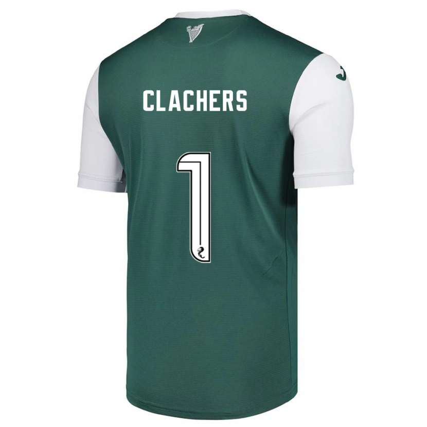Danxen Uomo Maglia Erin Clachers #1 Verde Bianco Kit Gara Home 2025/26 Maglietta