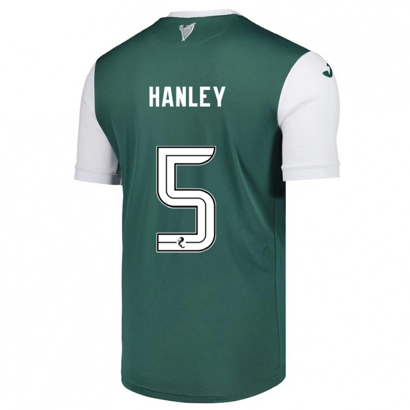 Danxen Uomo Maglia Grant Hanley #5 Verde Bianco Kit Gara Home 2025/26 Maglietta