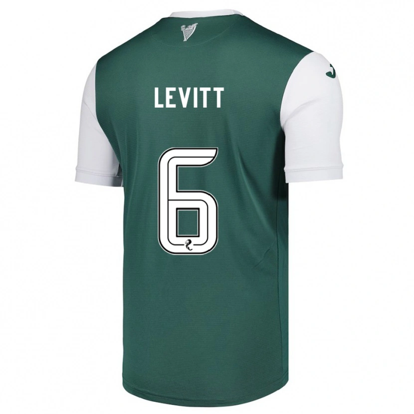 Danxen Uomo Maglia Dylan Levitt #6 Verde Bianco Kit Gara Home 2025/26 Maglietta