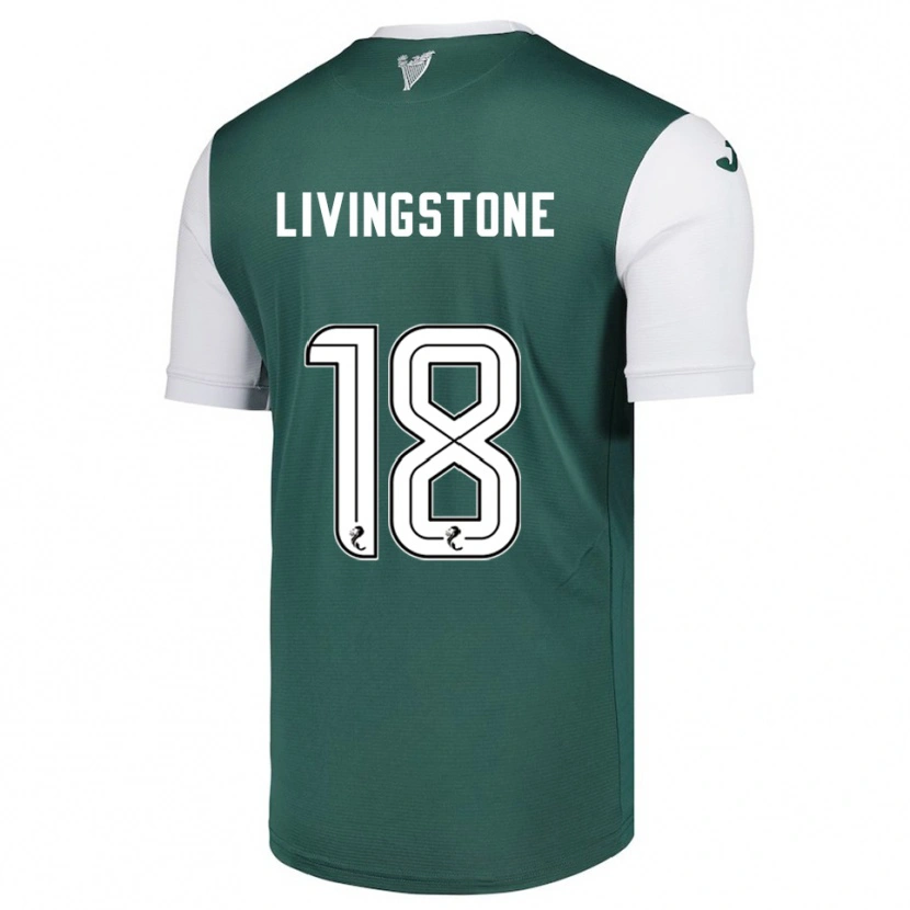 Danxen Uomo Maglia Rosie Livingstone #18 Verde Bianco Kit Gara Home 2025/26 Maglietta