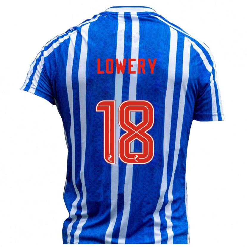 Danxen Uomo Maglia Tom Lowery #18 Blu Bianco Kit Gara Home 2025/26 Maglietta