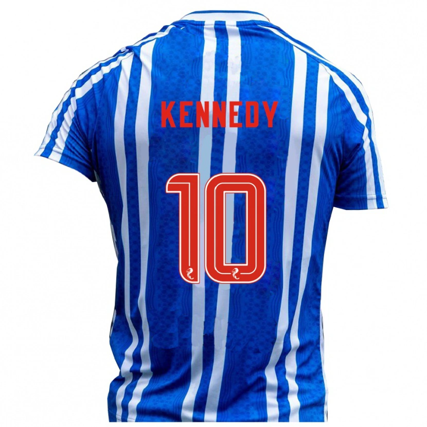 Danxen Uomo Maglia Matty Kennedy #10 Blu Bianco Kit Gara Home 2025/26 Maglietta