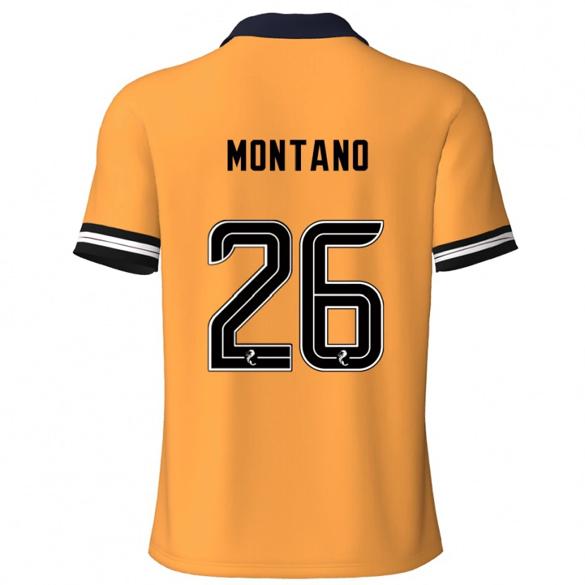 Danxen Uomo Maglia Cristian Montano #26 Giallo Nero Kit Gara Home 2025/26 Maglietta