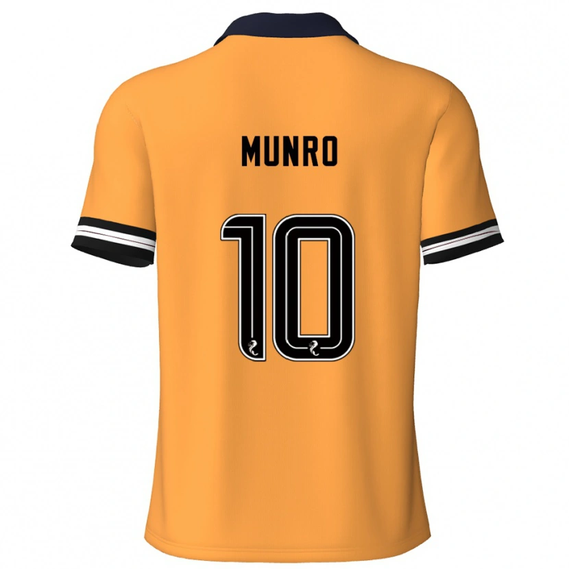 Danxen Uomo Maglia Vhairi Munro #10 Giallo Nero Kit Gara Home 2025/26 Maglietta