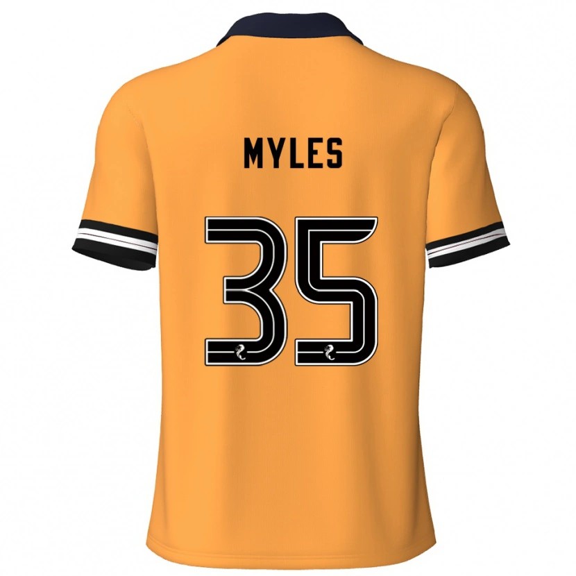 Danxen Uomo Maglia Evan Myles #35 Giallo Nero Kit Gara Home 2025/26 Maglietta