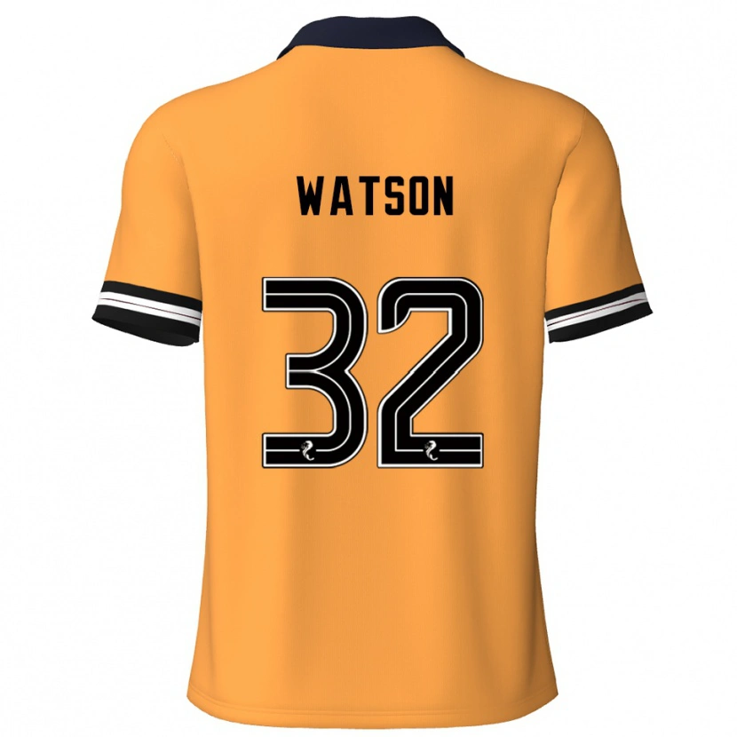 Danxen Uomo Maglia Ashley Watson #32 Giallo Nero Kit Gara Home 2025/26 Maglietta