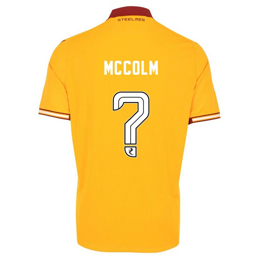Danxen Uomo Maglia Rocco Mccolm #0 Giallo Bordeaux Kit Gara Home 2025/26 Maglietta