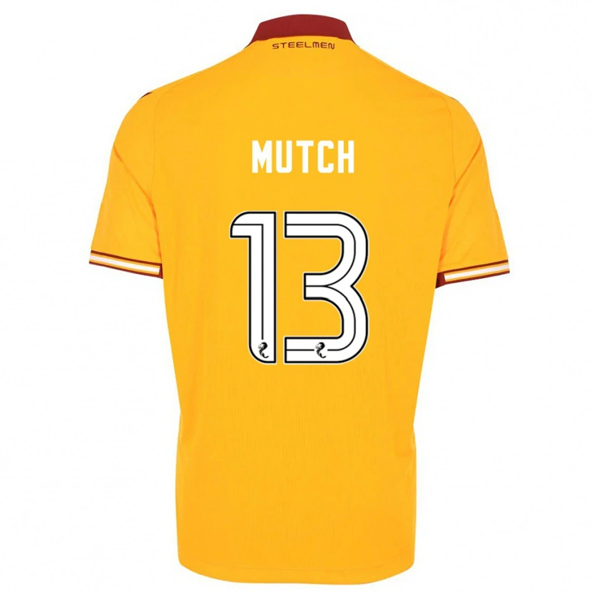 Danxen Uomo Maglia Emily Mutch #13 Giallo Bordeaux Kit Gara Home 2025/26 Maglietta