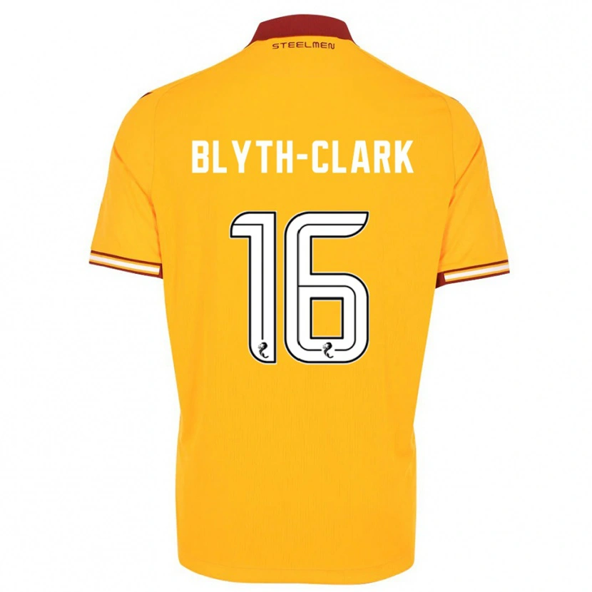 Danxen Uomo Maglia Mason Blyth-Clark #16 Giallo Bordeaux Kit Gara Home 2025/26 Maglietta
