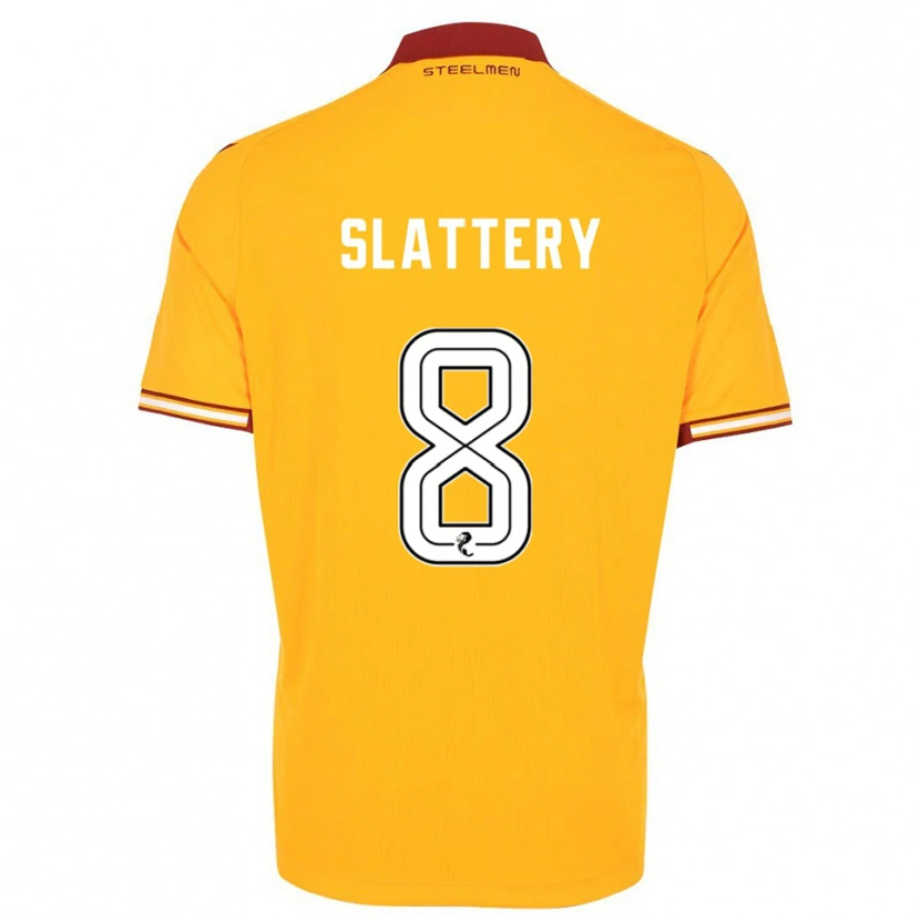 Danxen Uomo Maglia Callum Slattery #8 Giallo Bordeaux Kit Gara Home 2025/26 Maglietta