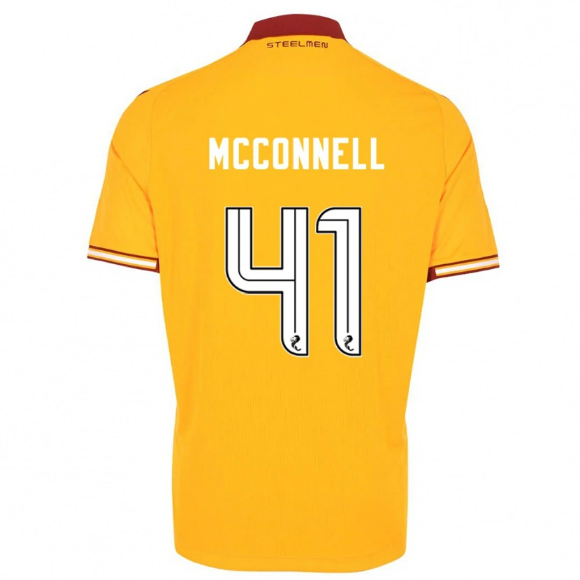 Danxen Uomo Maglia Jack Mcconnell #41 Giallo Bordeaux Kit Gara Home 2025/26 Maglietta