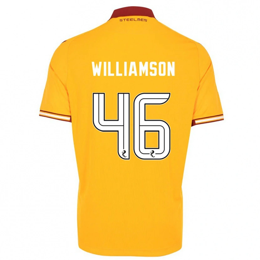 Danxen Uomo Maglia Scott Williamson #46 Giallo Bordeaux Kit Gara Home 2025/26 Maglietta