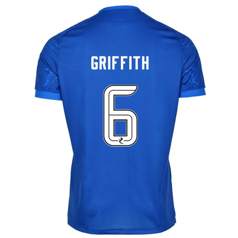 Danxen Uomo Maglia Víctor Griffith #6 Blu Bianco Kit Gara Home 2025/26 Maglietta