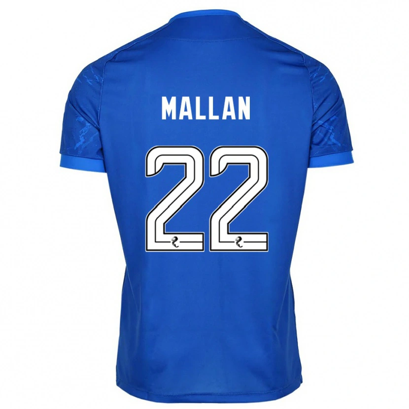 Danxen Uomo Maglia Stevie Mallan #22 Blu Bianco Kit Gara Home 2025/26 Maglietta