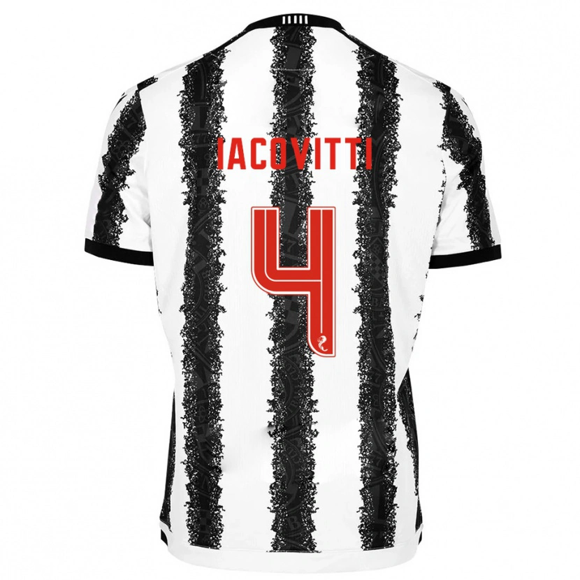 Danxen Uomo Maglia Alex Iacovitti #4 Bianco Nero Kit Gara Home 2025/26 Maglietta