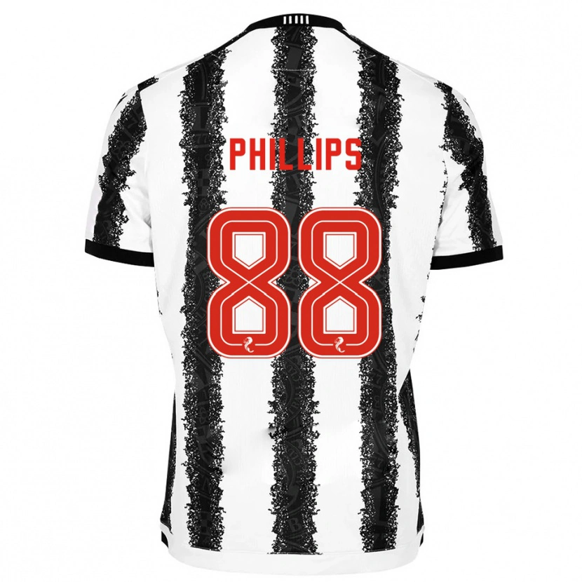 Danxen Uomo Maglia Killian Phillips #88 Bianco Nero Kit Gara Home 2025/26 Maglietta