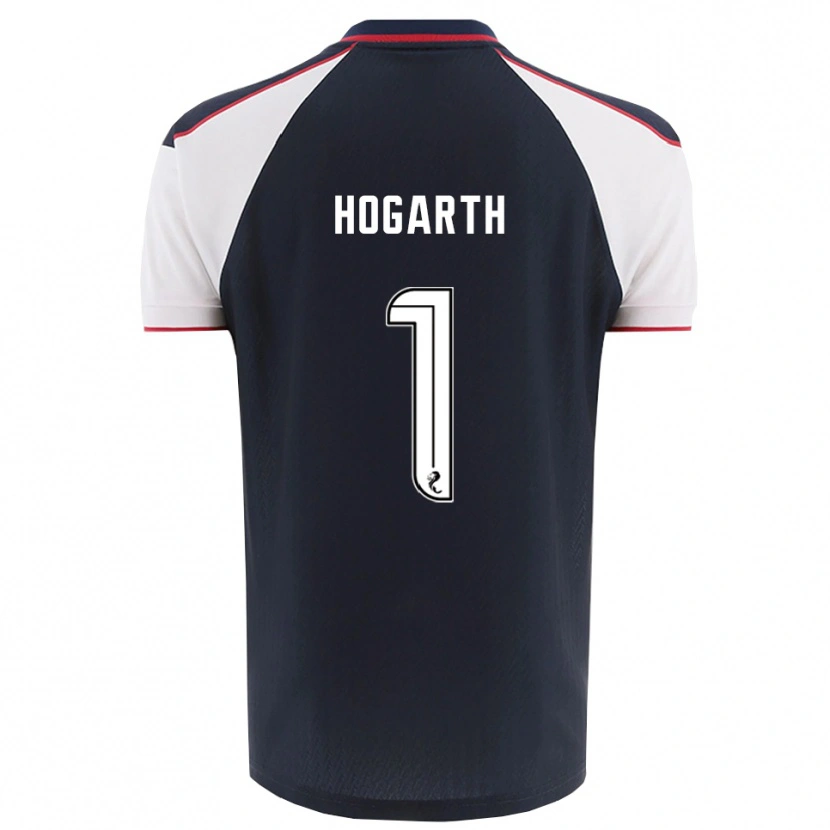 Danxen Uomo Maglia Nicky Hogarth #1 Blu Navy Bianco Kit Gara Home 2025/26 Maglietta