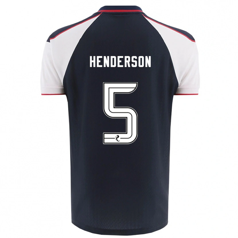Danxen Uomo Maglia Liam Henderson #5 Blu Navy Bianco Kit Gara Home 2025/26 Maglietta