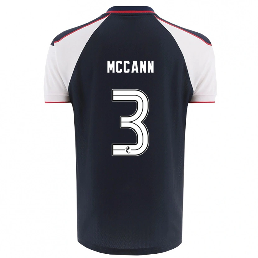 Danxen Uomo Maglia Leon Mccann #3 Blu Navy Bianco Kit Gara Home 2025/26 Maglietta
