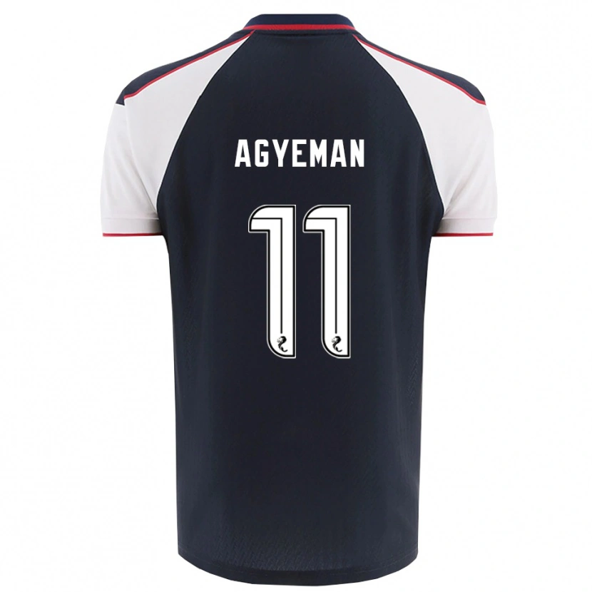 Danxen Uomo Maglia Alfie Agyeman #11 Blu Navy Bianco Kit Gara Home 2025/26 Maglietta