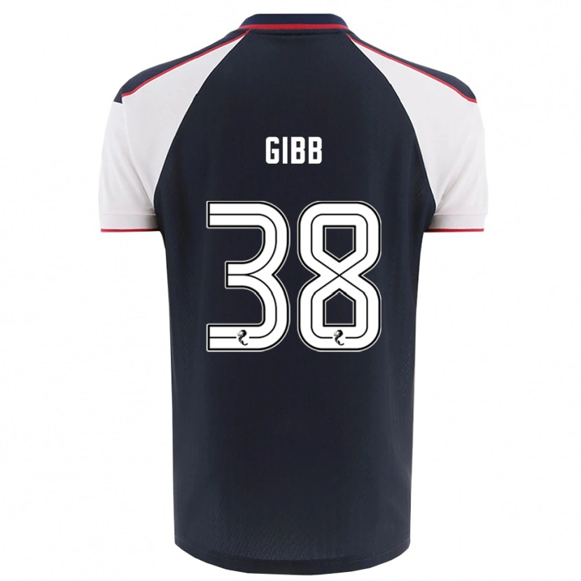 Danxen Uomo Maglia Thomas Gibb #38 Blu Navy Bianco Kit Gara Home 2025/26 Maglietta