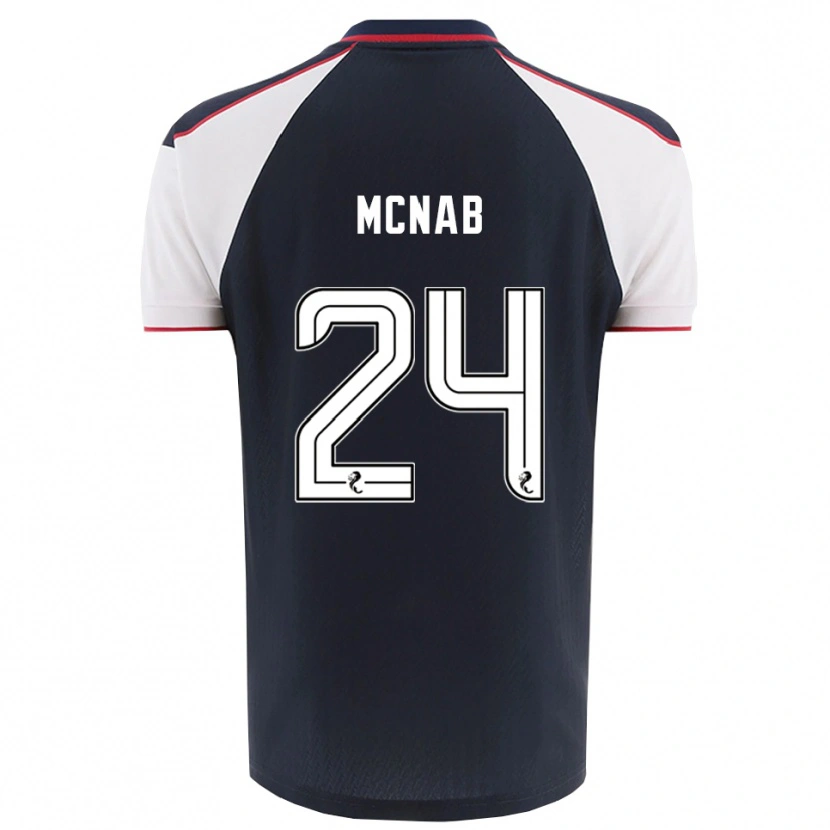 Danxen Uomo Maglia Cameron Mcnab #24 Blu Navy Bianco Kit Gara Home 2025/26 Maglietta