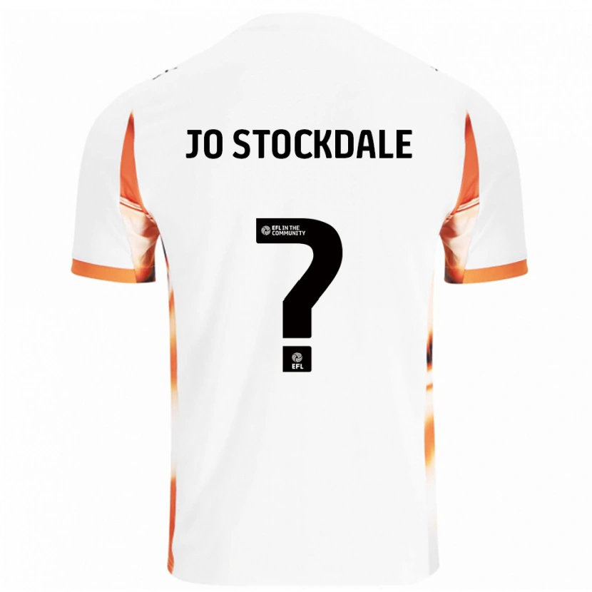 Danxen Uomo Maglia Elly Jo Stockdale #0 Bianco Arancione Nero Kit Gara Away 2025/26 Maglietta