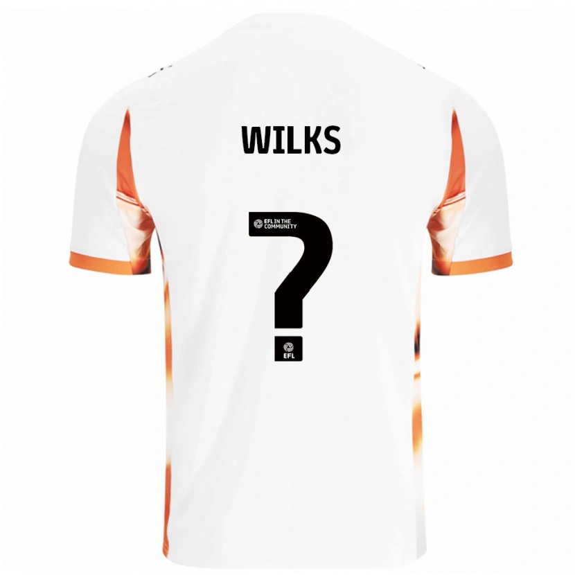 Danxen Uomo Maglia Rebecca Wilks #0 Bianco Arancione Nero Kit Gara Away 2025/26 Maglietta